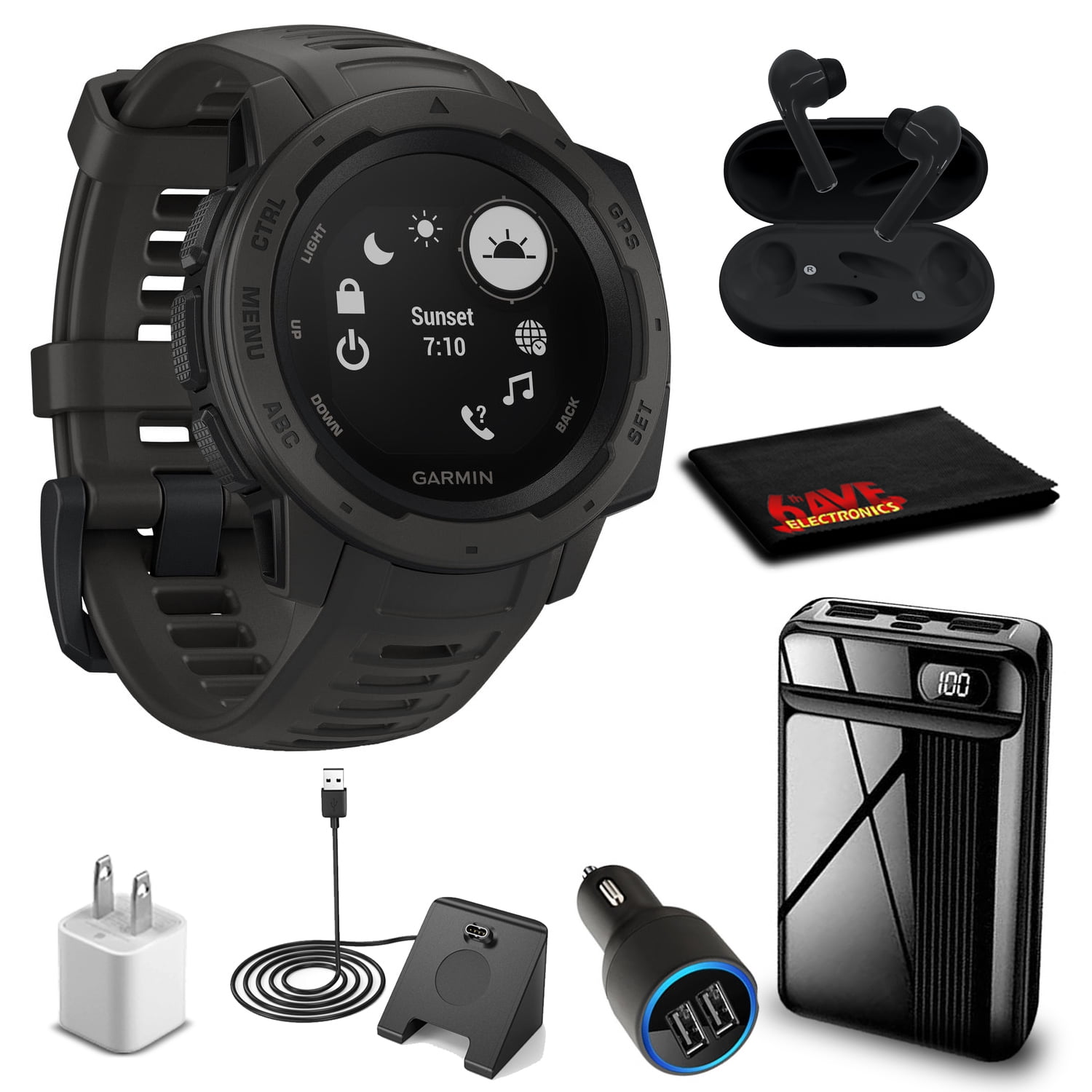 GARMIN - Garmin　Instinct　Graphite Garmin Instinct 2X Solar, Rugged Tactical Sport GPS