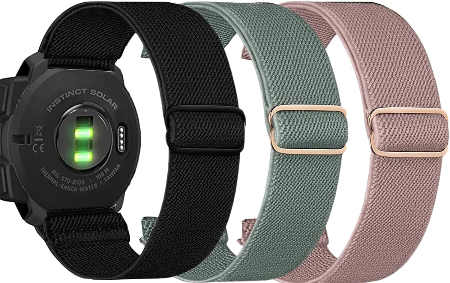 for Garmin Instinct/Instinct 2 Solar Watch Bands, 22mm Soft Elastic Nylon Ultralight Wristband