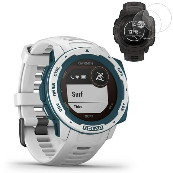 Garmin Instinct Solar GPS Smartwatch Surf Edition (010-02293-18) w/ 2x Screen Protector