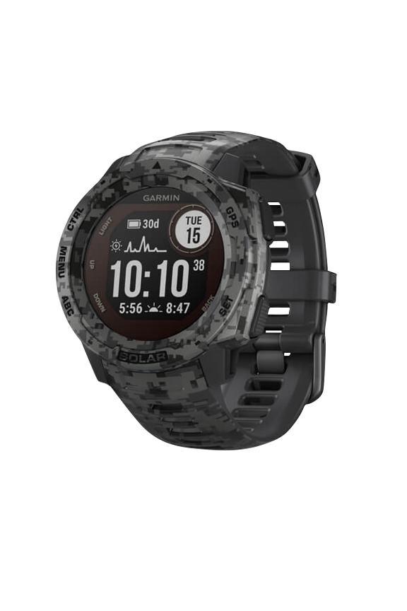 Instinct Solar, Graphite Camo, Rugged GPS Smartwatch