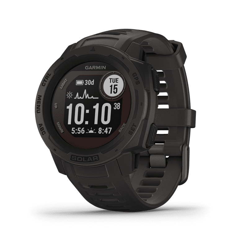 Garmin Instinct Solar Smart Watch, Graphite Garmin Instinct Solar Smart Watch, Graphite