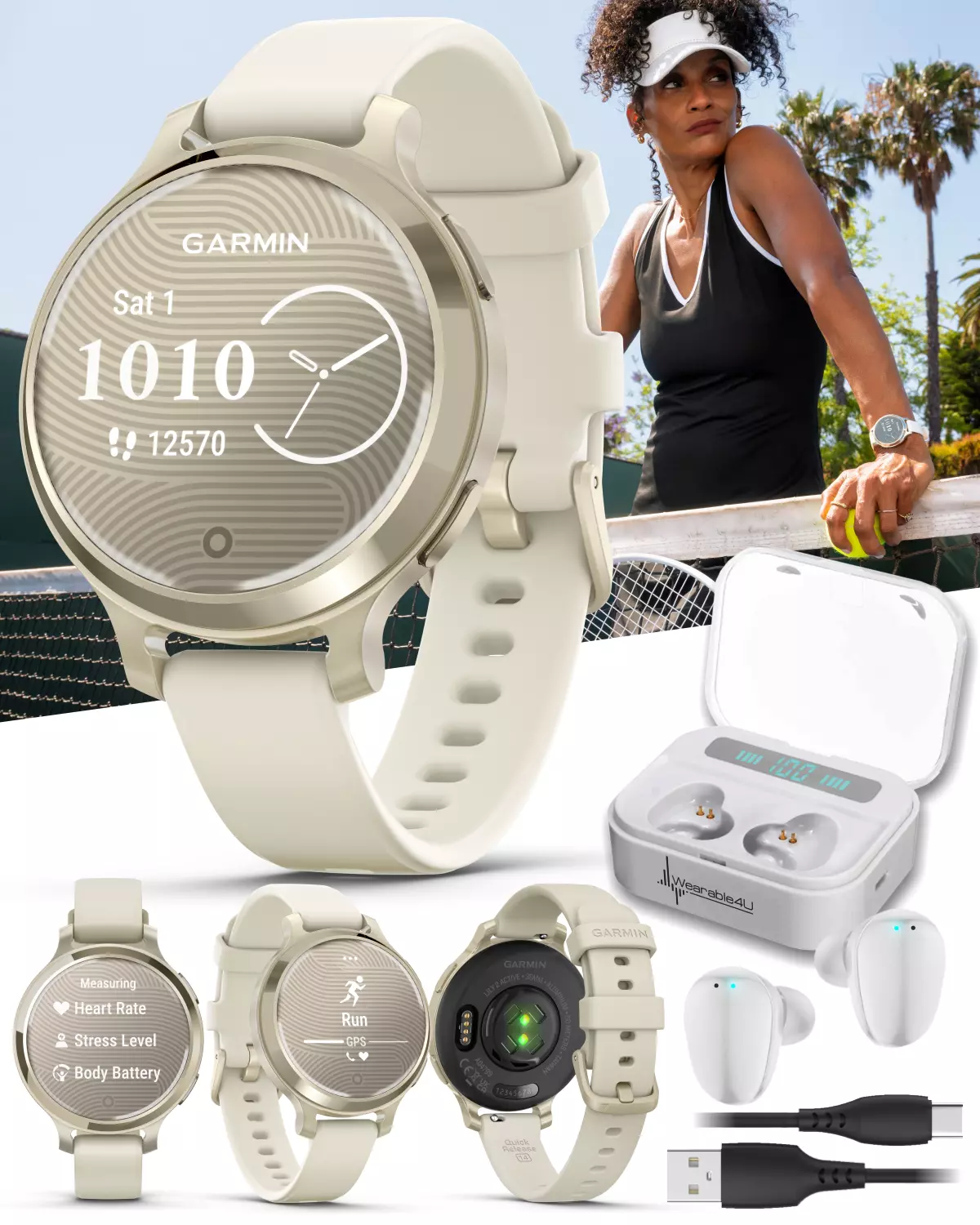 Garmin Lily 2 Active 38 mm Women Small and Stylish GPS Garmin Lily 2 Active 38 mm Women Small and Stylish GPS