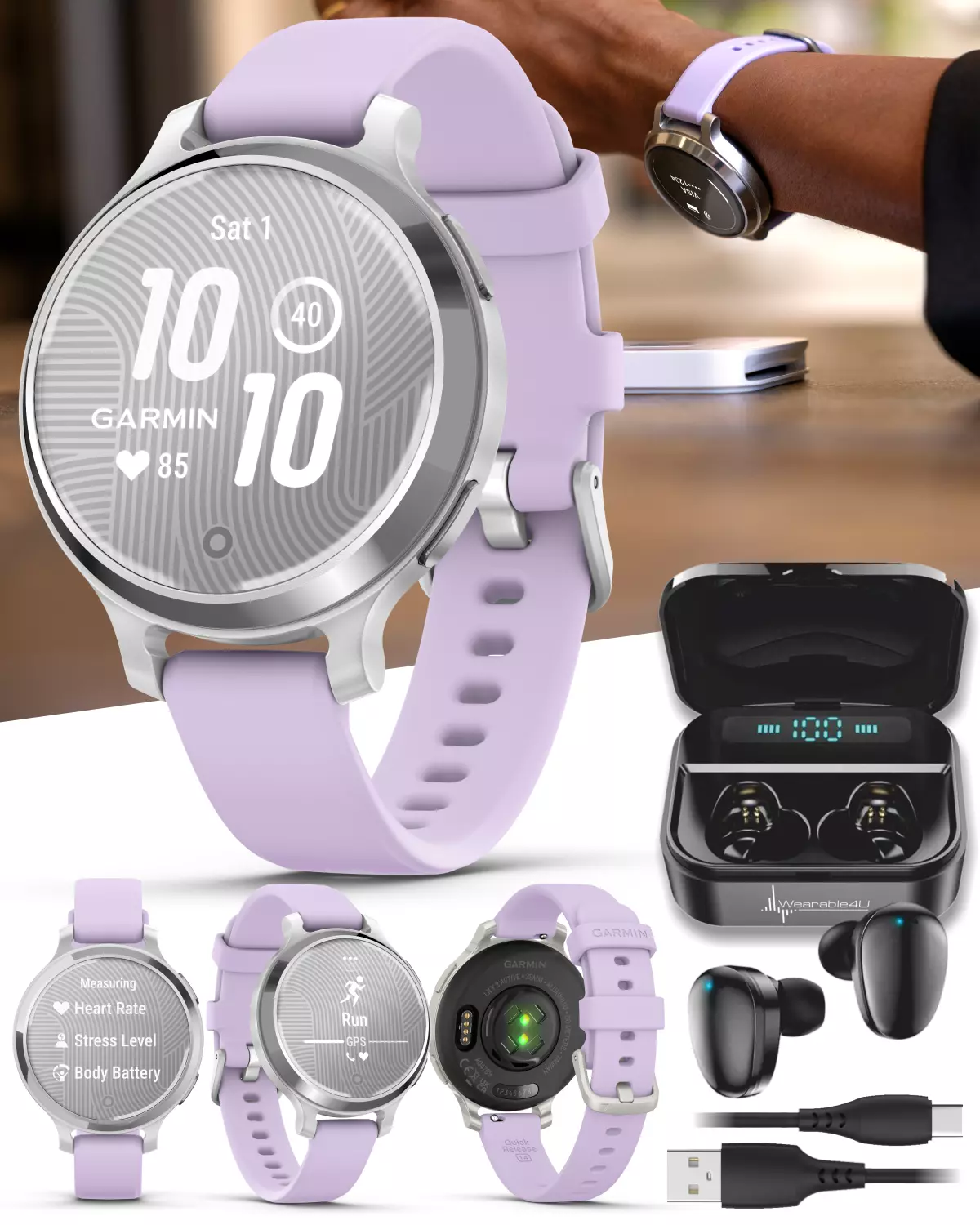 Garmin Venu store Sq 40 mm Smartwatch in Purple