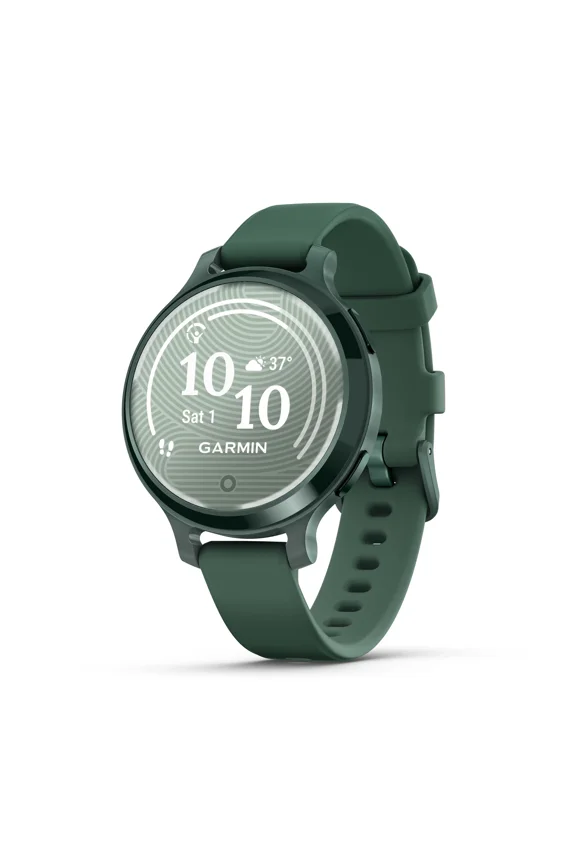 Lily® 2 Active, Small and Stylish Smartwatch, Built-In GPS, Hidden Display, Patterned Lens, Up To 9 Days Battery Life, Jasper Green with Jasper Green Silicone Band