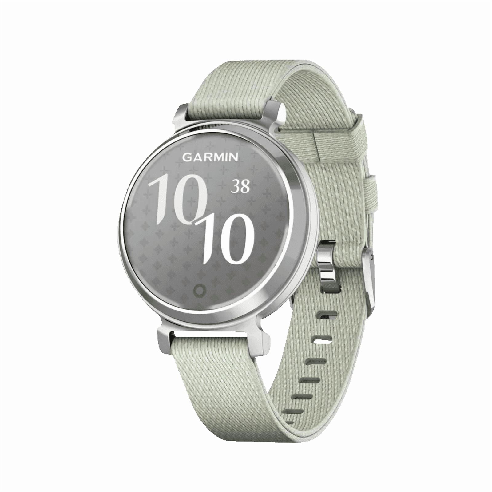 Garmin Lily 2 Classic, Silver with Sage Gray Nylon Band (Garmin Certified )