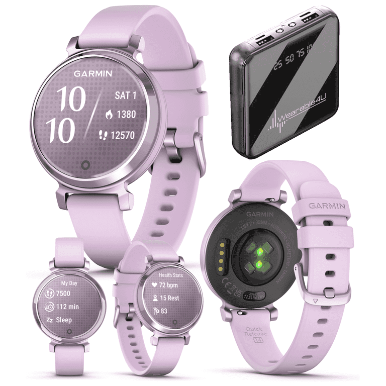 Garmin Lily 2 - Metallic Lilac with Lilac Silicone Band: Women