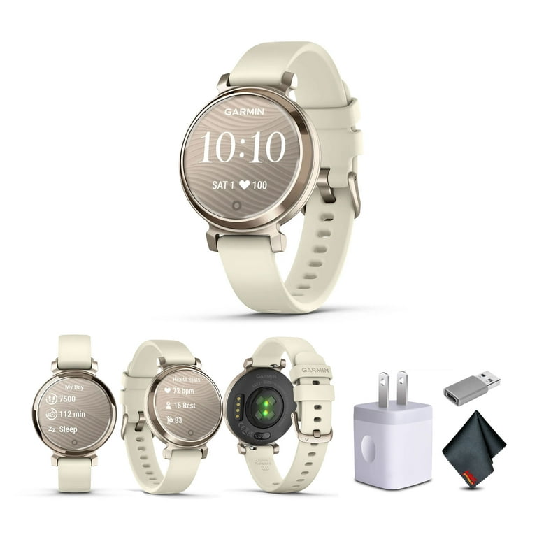 GARMIN Lily 2 Small and Stylish Smartwatch Cream Gold with Coconut