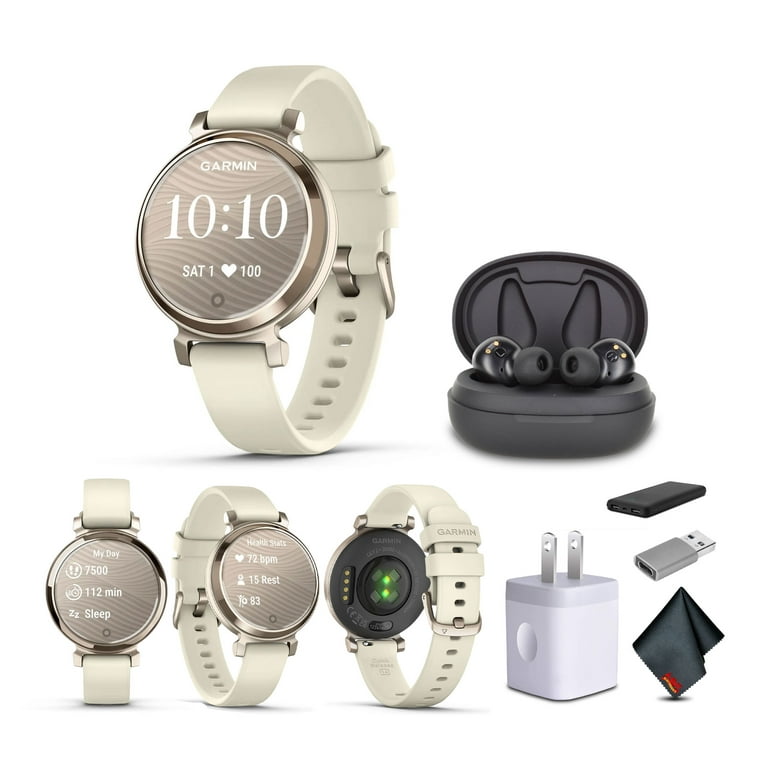 Garmin Lily 2 Small and Stylish Smartwatch Cream Gold with Coconut