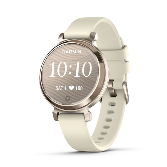 Garmin Lily 2, Small and Stylish Smartwatch, Hidden Display, Patterned Lens, Up To 5 Days Battery Life, Coconut/Cream Gold