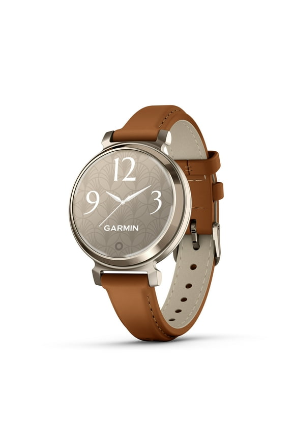 Lily® 2, Small and Stylish Smartwatch, Hidden Display, Patterned Lens, Up To 5 Days Battery Life, Tan/Cream Gold