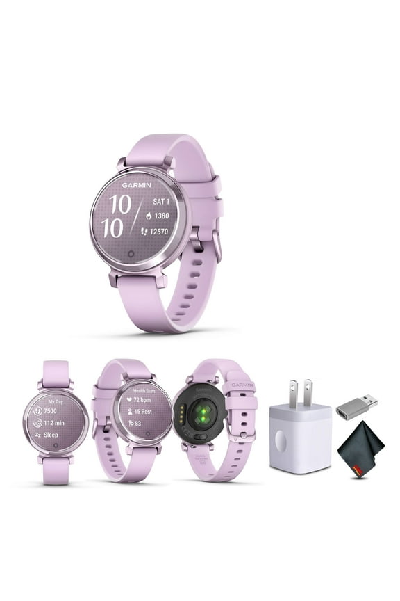 Lily 2 Small and Stylish Smartwatch Metallic Lilac New (010-02839-01)  Smart Watch Bundle