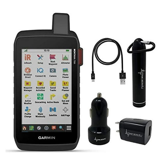 Garmin Montana 750i Rugged GPS Touchscreen Navigator with inReach Technology and 8 Megapixel Camera with Included Wearable4U Ultimate Power Pack Bundle