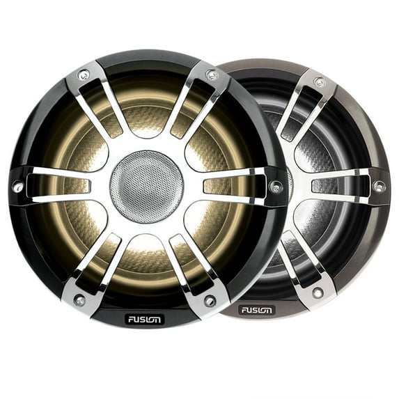 Fusion Entertainment SG-FL652SPC 6.5" 230 Watt Coaxial Sports Chrome Marine Speaker with CRGBW - Pair