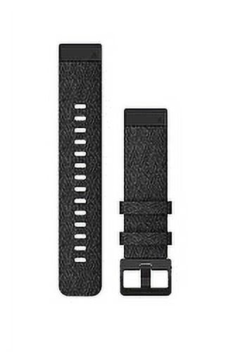 Garmin QuickFit® 20 Watch Bands Heathered Black Nylon with Black Hardware