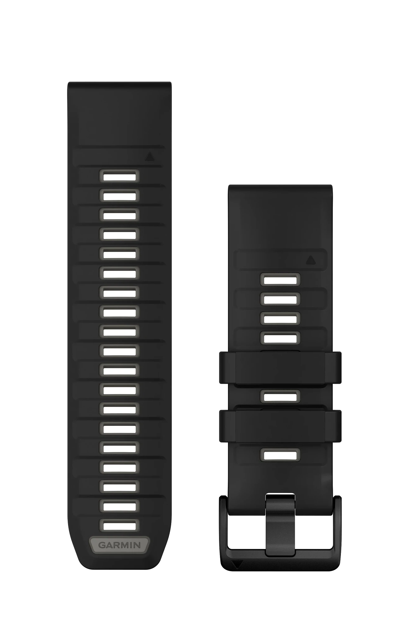 Garmin QuickFit® 22 Watch Bands, Black/Pebble Gray Silicone