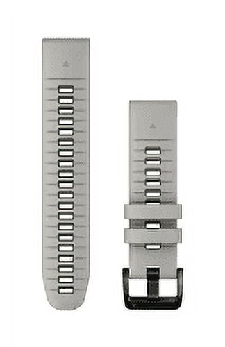 Garmin QuickFit® 22 Watch Bands, Fog Gray/Moss Silicone