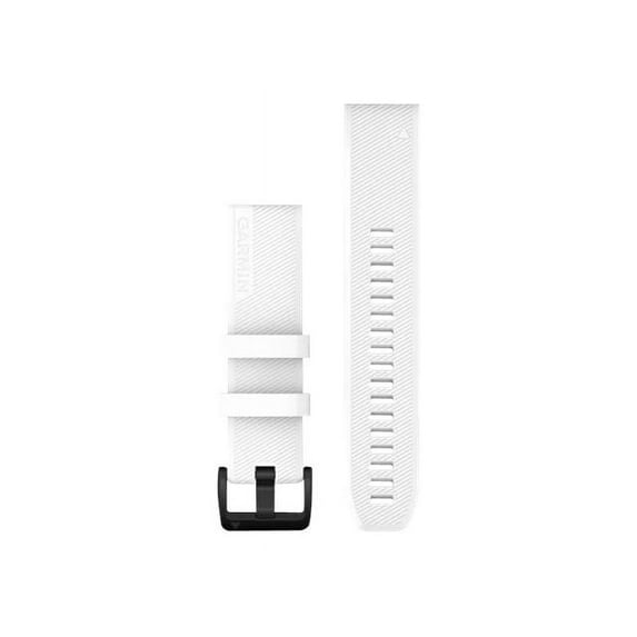 Garmin QuickFit - Strap for smart watch - white, black hardware - for Approach S62; D2; fenix 5; fenix 5; fenix 6; fenix 7; Forerunner 945, 965; Instinct; MARQ