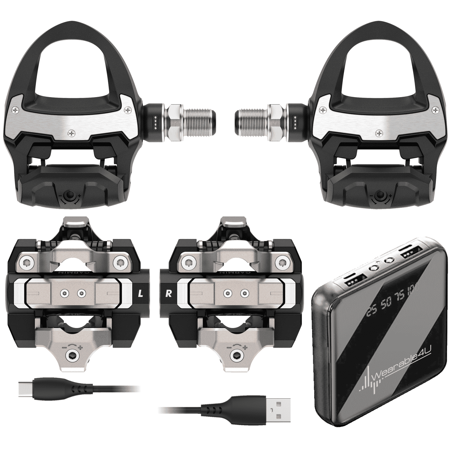Garmin Rally RS210 & XC210 Dual-Sensing Power Meter Pedal Set