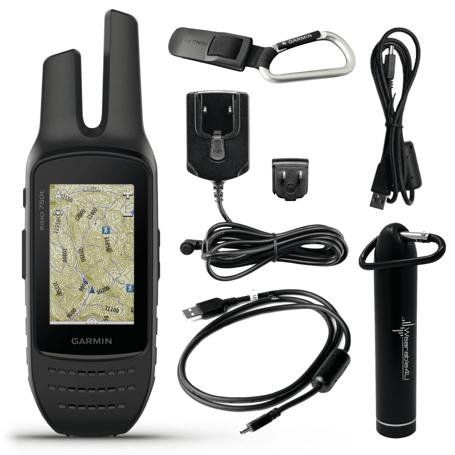 Garmin Rino 750t TwoWay Radio Navigator with Topo Mapping with