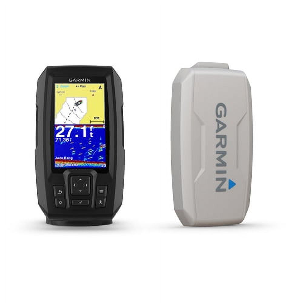 Garmin STRIKER Plus 4 with Dual-Beam Transducer and Protective Cover, 4  inches 