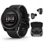Garmin Tactix 7 Standard Edition, Premium Tactical GPS Watch, 1.4 in. with Silicone Band with Wearable4U Black EarBuds Bundle