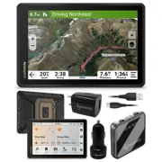 Garmin Tread 2 Overland Edition – 8" All-Terrain GPS Navigator for Off-the-Grid Travels, Topo & Satellite Maps, Weather, Group Ride + Wearable4U Power Pack Bundle