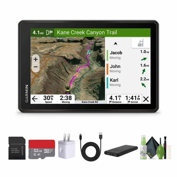 Garmin Tread 2 - SxS Edition, Rugged 8-inch Touchscreen Powersport GPS Navigator for Thrilling Off-Road Rides Navigation Bundle With 32GB Memory Card + Cleaning kit + More