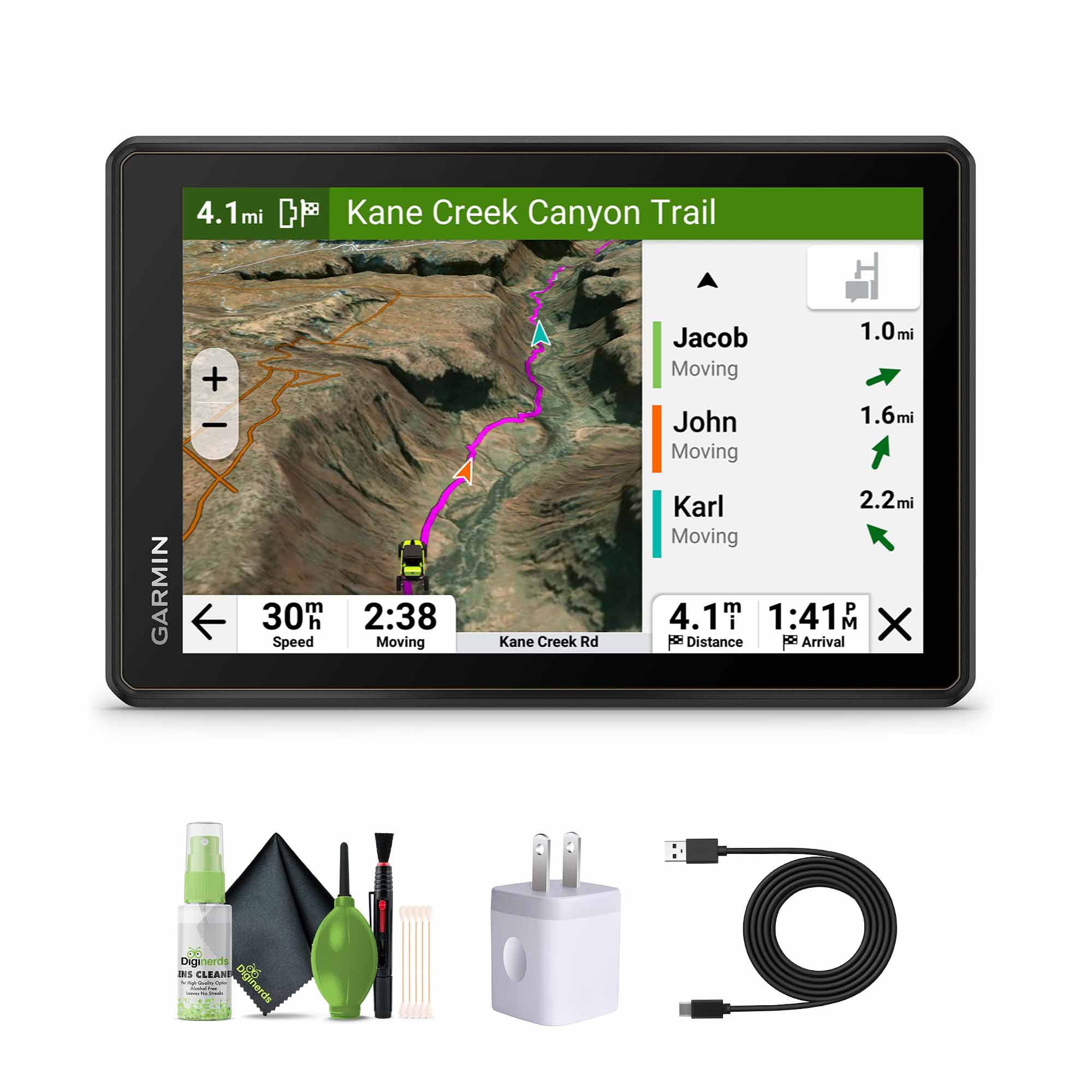 Garmin Tread 2 - SxS Edition, Rugged 8-inch Touchscreen Powersport GPS Navigator for Thrilling Off-Road Rides Navigation Bundle With Cleaning kit and More