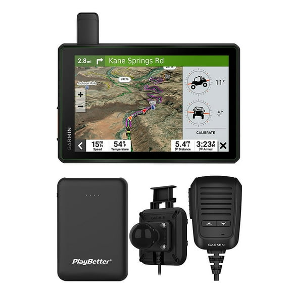 Garmin Tread SxS Off-Road Navigator Bundle with PlayBetter 5000mAh Portable Charger - 8-Inch Rugged Powersport GPS with Group Tracking & Ride Radio