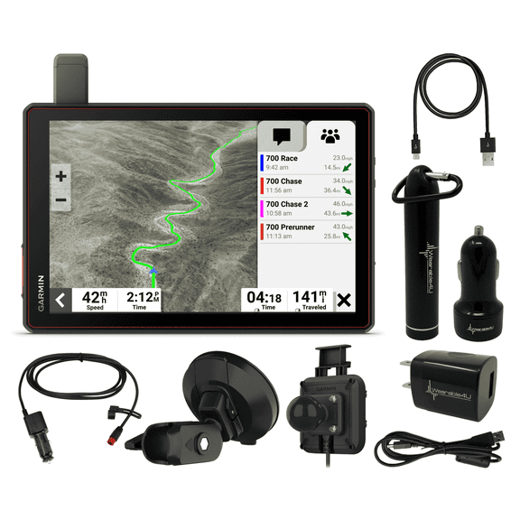 Garmin Tread XL - Baja Chase Edition, Rugged, 10 Off-Road Chase Navigator, Portable GPS for Baja Support Trucks with Wearable4U Power Pack Bundle