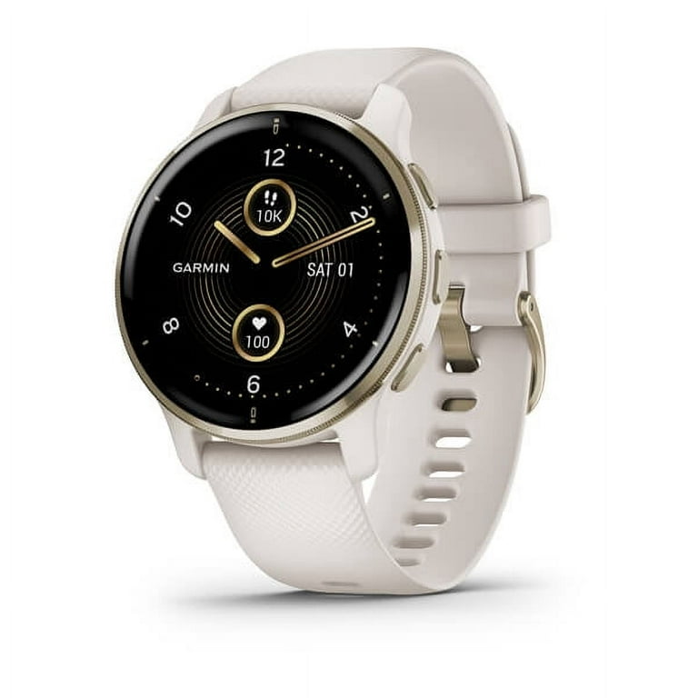 Garmin Venu 2 Plus GPS Multisport Smartwatch, Cream Gold Bezel with Ivory  Case 