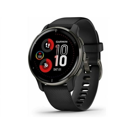 Garmin Venu 2 Plus GPS Multisport Smartwatch, Slate Bezel with Black Case