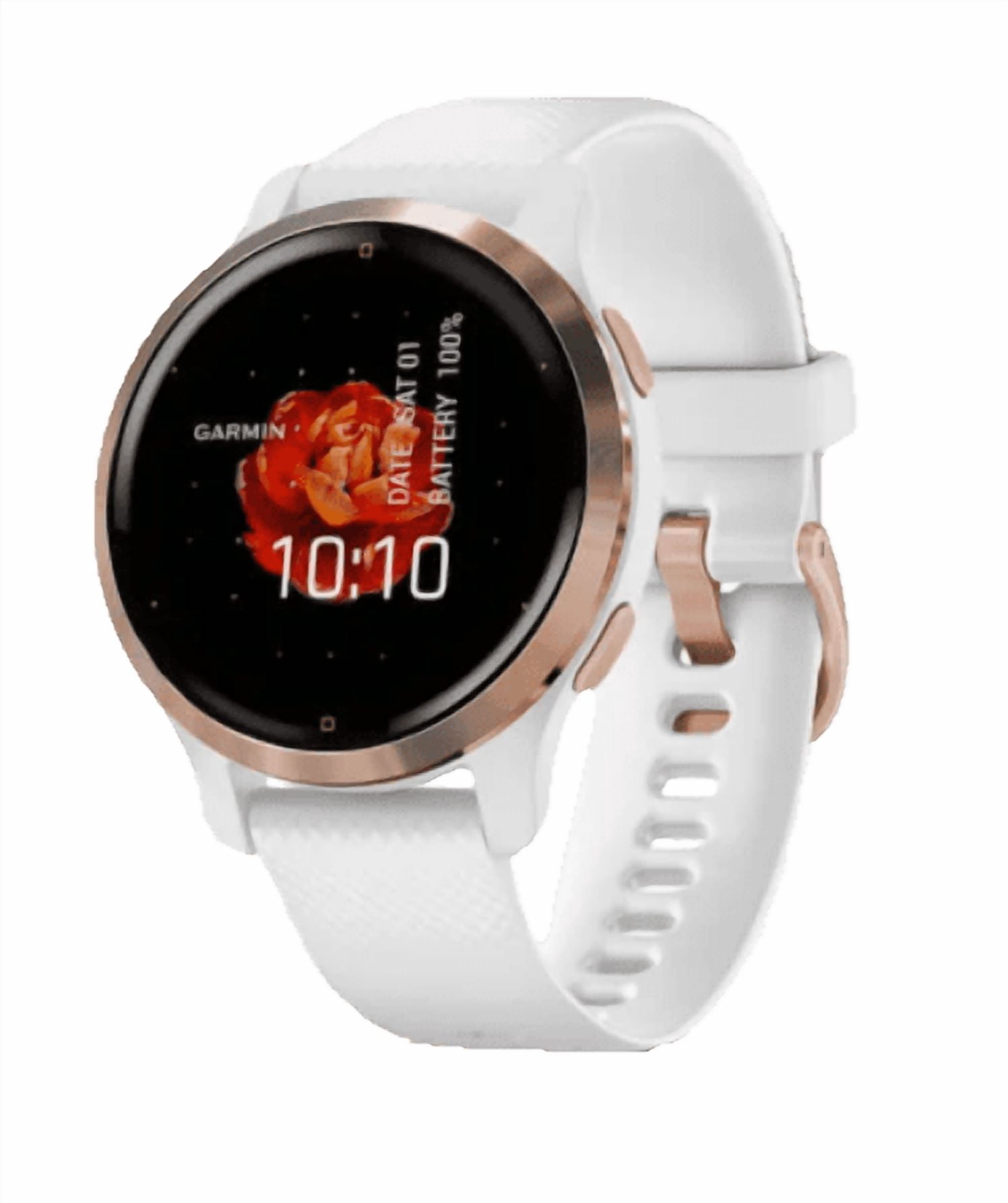 Garmin Venu 2s, Rose Gold Bezel with White Band, GPS Smartwatch (Garmin Certified )