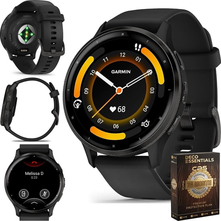 Garmin Venu 3 GPS Cellular 45mm Black Case, Health Fitness
