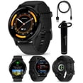thumbnail image 1 of Garmin Venu 3 Slate Stainless Steel Bezel with Black Case and Silicone Band 45 mm Smartwatch with PowerBank, 1 of 10