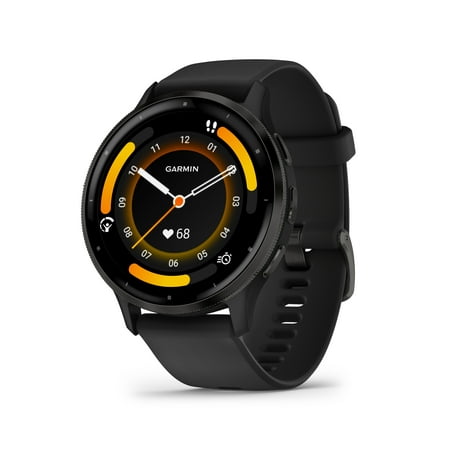 product image of Garmin Venu® 3 Slate Stainless Steel Bezel with Black Case and Silicone Band