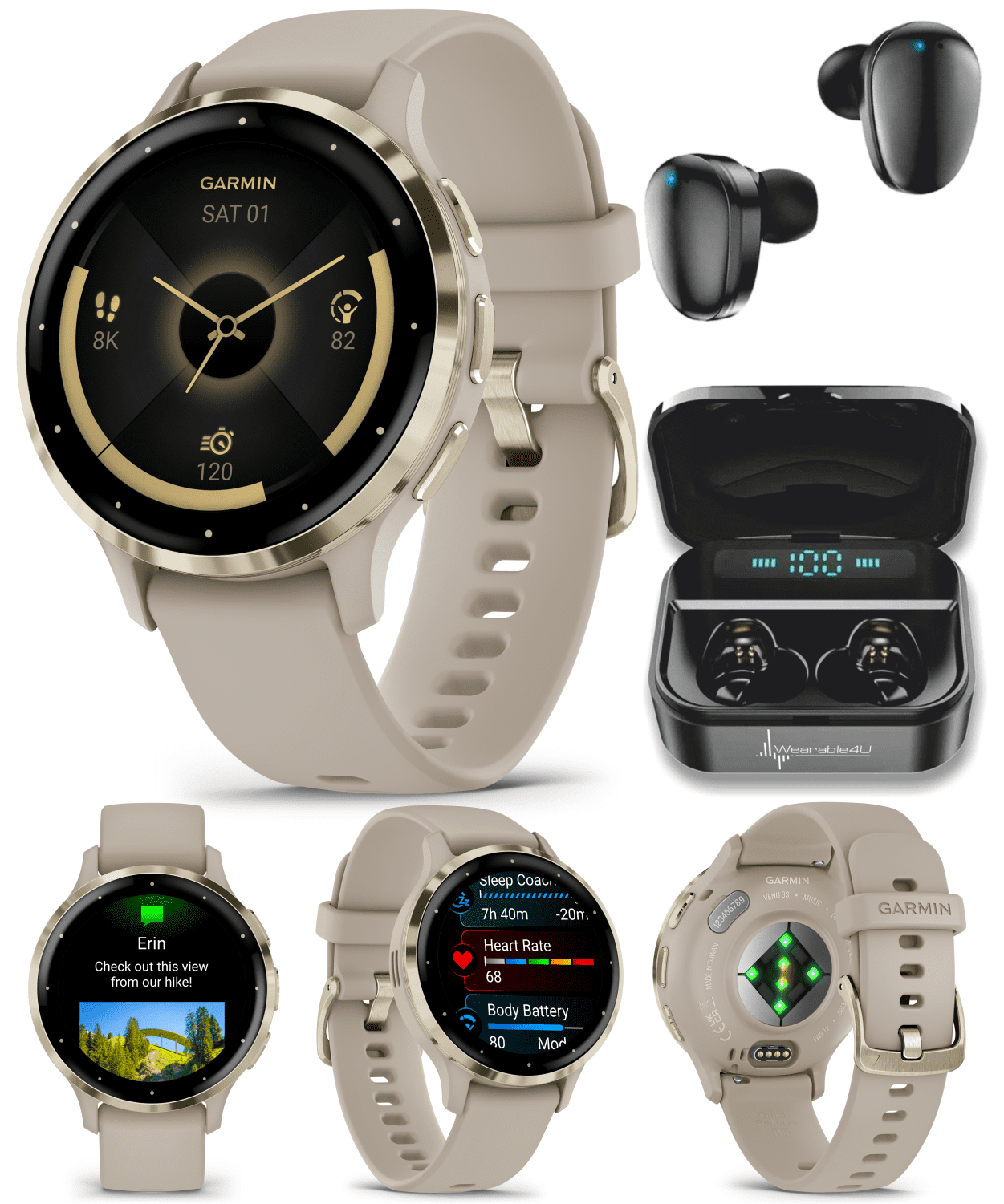 Garmin Venu 3 Series GPS Smartwatch AMOLED Display 41mm Watch