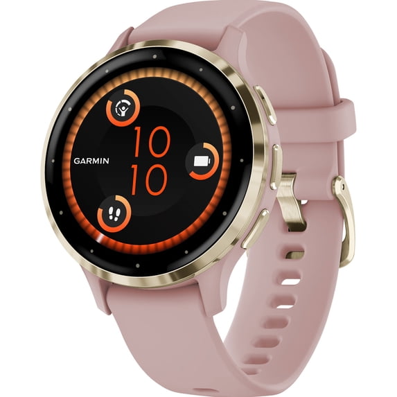 Garmin Venu 3s, GPS Smartwatch, AMOLED Display, Advanced Health and Fitness Features, Up To 10 Days Of Battery, Gold Bezel with Rose Case