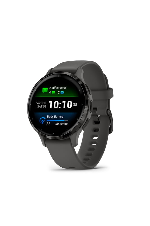 Venu® 3S, GPS Smartwatch, AMOLED Display, Advanced Health and Fitness Features, Up To 10 Days Of Battery, Pebble Gray