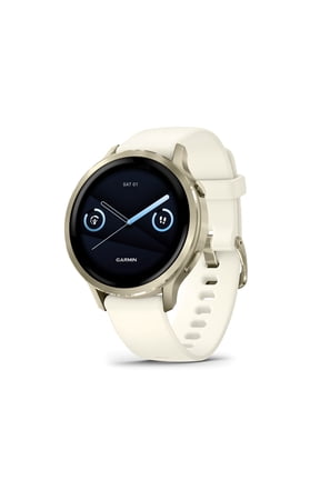Venu 4®, 41mm, Advanced Health and Fitness GPS Smartwatch, Bright and Colorful Display, Built-In Flashlight, 10 Days of Battery Life, Lunar Gold with Bone Silicone Band