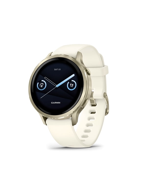 Venu 4®, 41mm, Advanced Health and Fitness GPS Smartwatch, Bright and Colorful Display, Built-In Flashlight, 10 Days of Battery Life, Lunar Gold with Bone Silicone Band