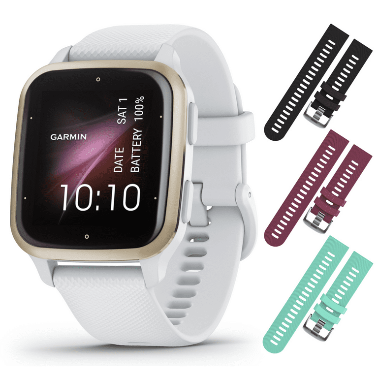 Garmin Venu Sq 2 Unisex Adult GPS Smartwatch White/Cream Gold with