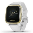 thumbnail image 1 of Garmin Venu Sq GPS Smartwatch (Light Gold Aluminum Bezel with White Case and Silicone Band), 1 of 8