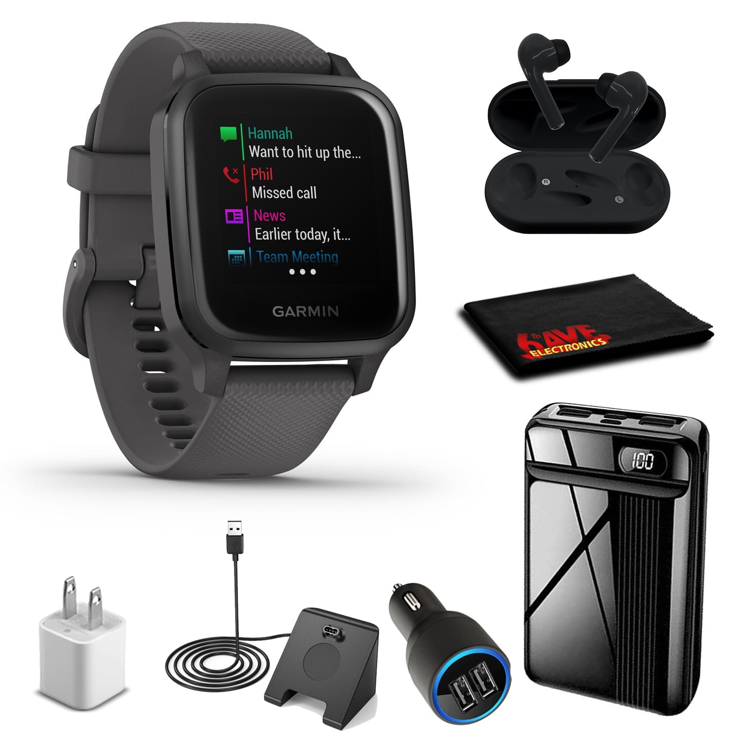 トレーニング用品 GARMIN - GARMIN Venu Sq Shadow Gray/Slate Garmin Venu Sq Shadow Gray with Slate Bezel Fitness