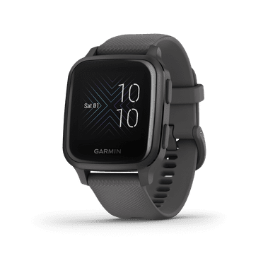 Venu® Sq, Slate Aluminum Bezel with Shadow Gray Case and Silicone Band