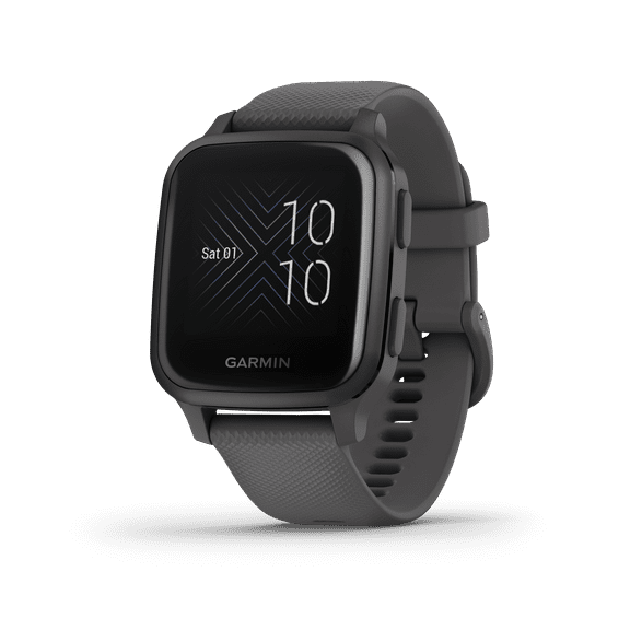 Venu® Sq, Slate Aluminum Bezel with Shadow Gray Case and Silicone Band