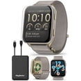 thumbnail image 1 of Garmin Venu X1 (Soft Gold/French Gray) Fitness GPS Smartwatch Bundle with PlayBetter 5000mAh Portable Charger, 1 of 11