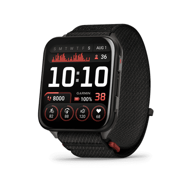 Garmin Venu X1, Thin and Lightweight GPS Smartwatch, AMOLED Display, Advanced Health and Fitness Features, Black with Slate Titanium Caseback and Black ComfortFit Nylon Band
