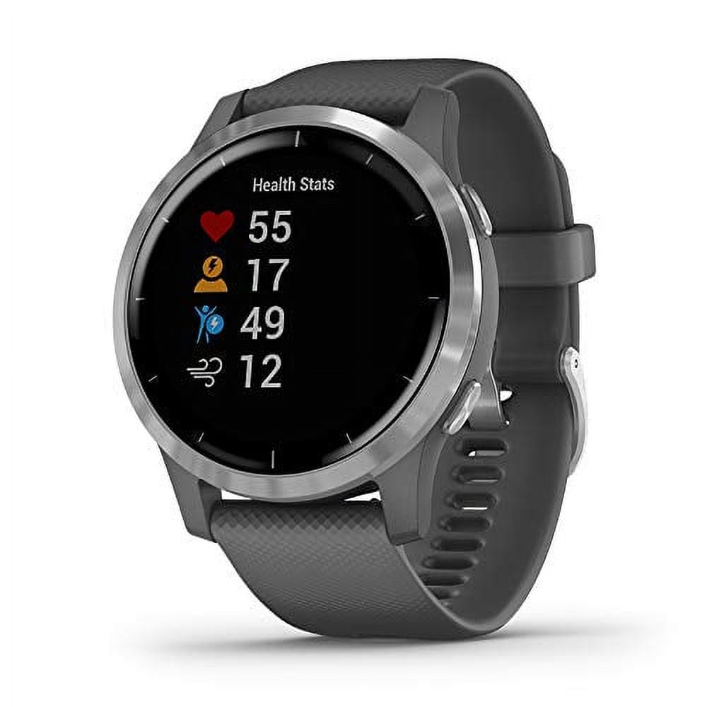 Garmin Vivoactive 4 (GPS) 45mm Music Silver case with Gray Garmin Vivoactive 4 (GPS) 45mm Music Silver case with Gray