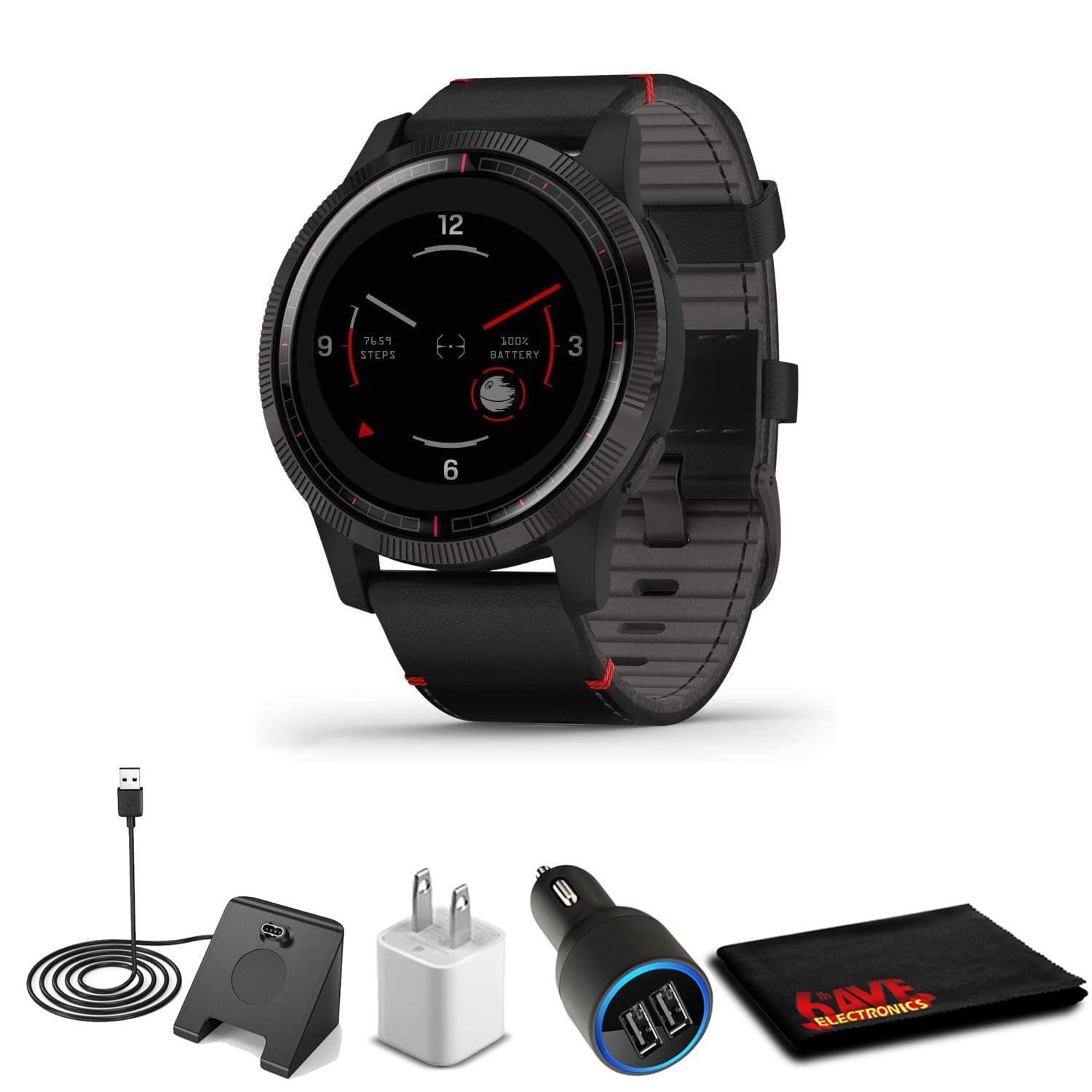 Garmin Vivoactive 4 Legacy Saga-Darth Vader (Watch Bundle) With Accessories  